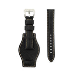 Men's Genuine Leather Bund Watch Strap