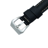 Men's Genuine Leather Bund Watch Strap