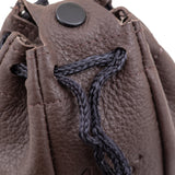 Soft Leather Drawstring Tobacco Bag Pouch Holder