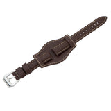 Men's Genuine Leather Bund Watch Strap