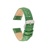 Ladies Men's Crocodille Embossed Genuine Leather Watch Strap 10 Colours