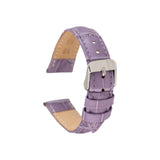 Ladies Men's Crocodille Embossed Genuine Leather Watch Strap 19 Colours