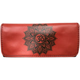 Soft Faux Leather Tobacco Pouch (Mandala Red)