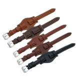 Men's Genuine Leather Bund Watch Strap