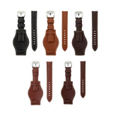 Men's Genuine Leather Bund Watch Strap