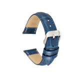 Ladies Men's Crocodille Embossed Genuine Leather Watch Strap 19 Colours