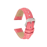 Ladies Men's Crocodille Embossed Genuine Leather Watch Strap 19 Colours