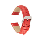 Ladies Men's Crocodille Embossed Genuine Leather Watch Strap 19 Colours