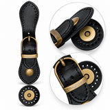 Sew On Genuine Leather Buckle Magnetic Closure Replacement