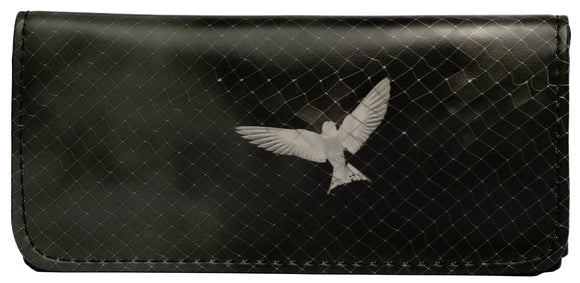Soft Faux Leather Tobacco Pouch (Trapped White Dove)