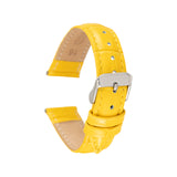 Ladies Men's Crocodille Embossed Genuine Leather Watch Strap 19 Colours