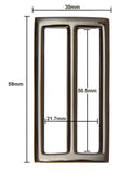 50.5mm Metal Tri Glide Slide Buckles
