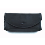 Leather Pipe And Tobacco Pouch Case - Black