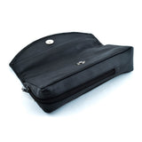 Leather Pipe And Tobacco Pouch Case - Black