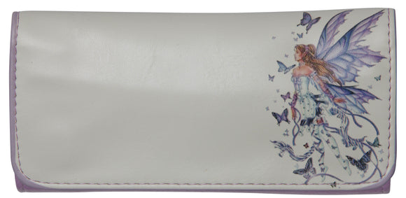 High Quality Faux Leather Tobacco Pouch (Fairy - Lilac)