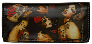 High Quality Faux Leather Tobacco Pouch (Girls With Tattoos)