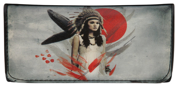 High Quality Faux Leather Tobacco Pouch (Indian Girl)