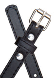 Ladies Skinny Thin Faux Leather Waist Belt
