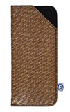 Faux Leather Braided Pattern Glasses Case