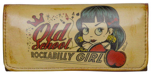Soft Faux Leather Tobacco Pouch (Old School Rockabilly Girl)