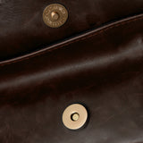Faux Leather Pipe Case Holder Pouch - Dark Brown