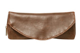 Faux Leather Pipe Case Holder Pouch - Light Brown