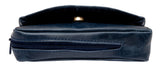 Faux Leather Pipe Case Holder Pouch - Navy