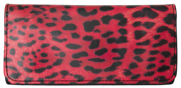 High Quality Faux Leather Tobacco Pouch (Red Leopard)