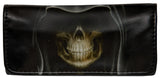Soft Faux Leather Tobacco Pouch (Skull With Hood)